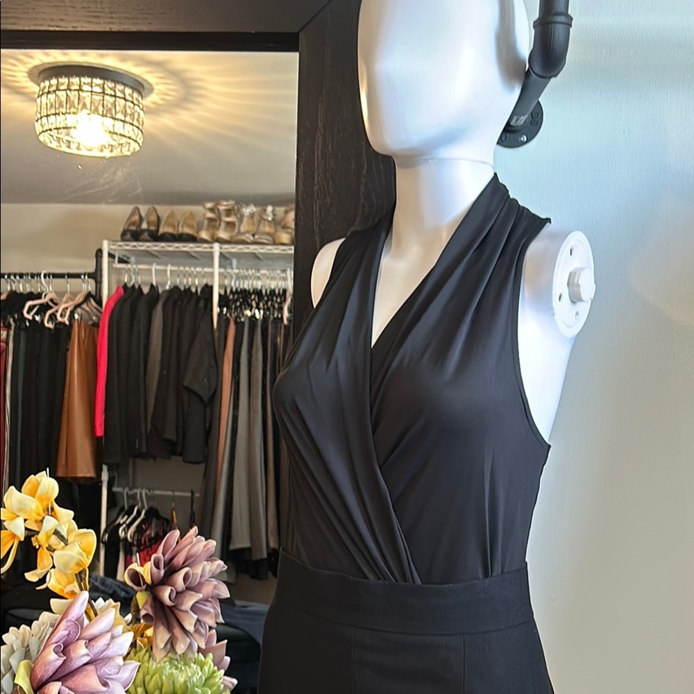 Guess Black Wrap Bodysuit Blouse
